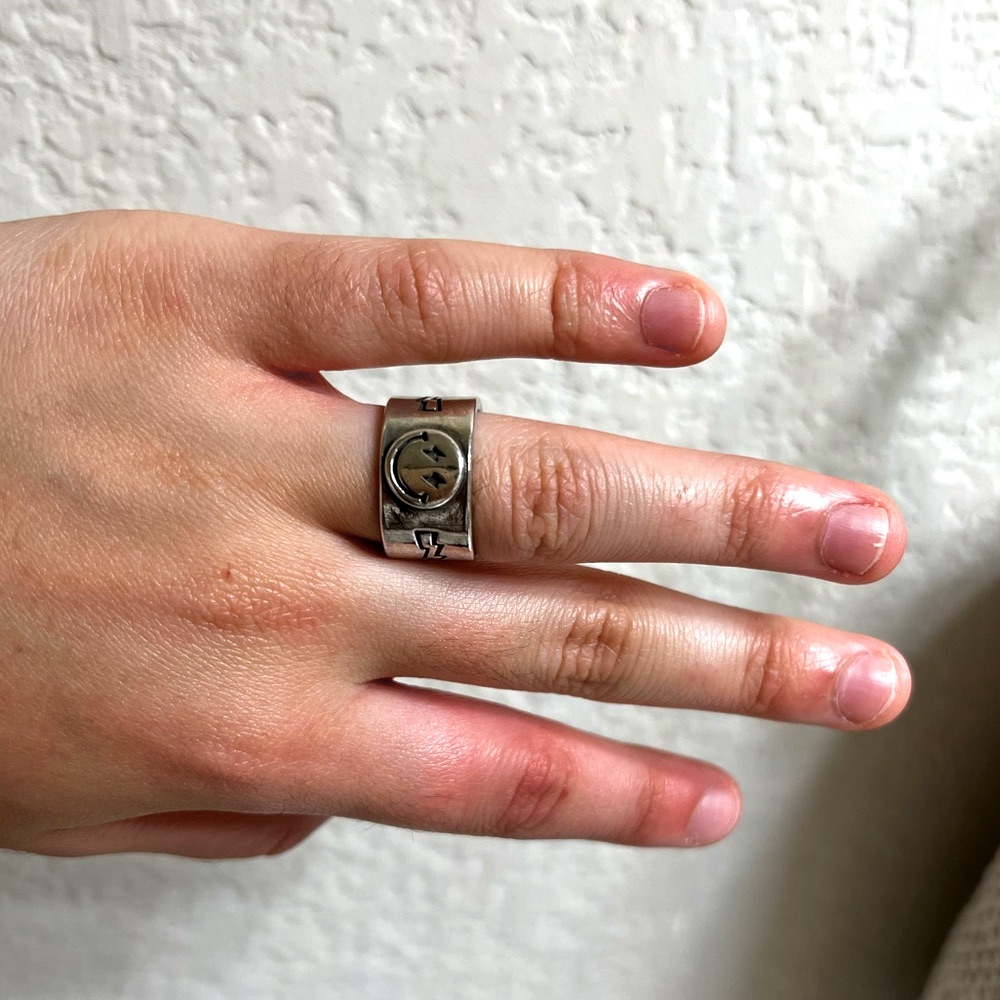 Silver Smiley Ring